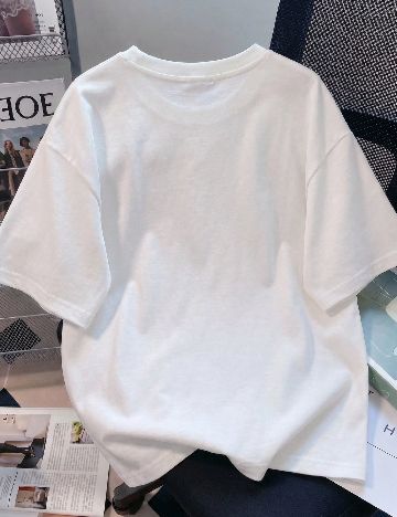 Tricou Oversize SHEIN, alb