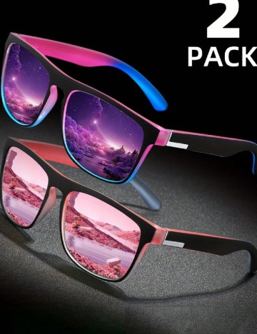 Set ochelari de soare 2 perechi SHEIN, mix culori