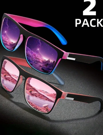 Set ochelari de soare 2 perechi SHEIN, mix culori