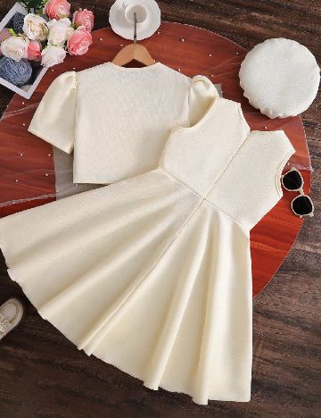Rochie Shein Kids, ecru