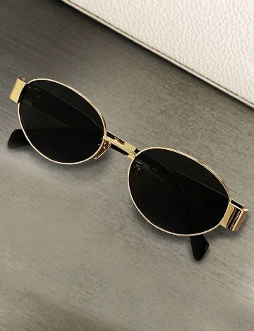 Ochelari de soare SHEIN, auriu/negru