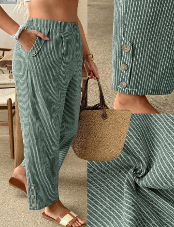 Pantaloni SHEIN CURVE, verde