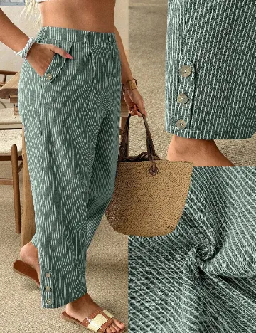 Pantaloni SHEIN CURVE, verde