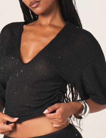 Top Missguided, negru