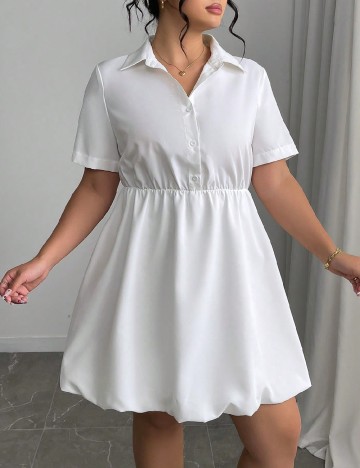 Rochie scurta SHEIN CURVE, alb