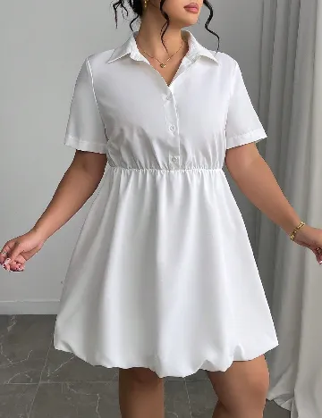 Rochie scurta SHEIN CURVE, alb
