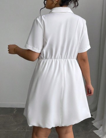 Rochie scurta SHEIN CURVE, alb