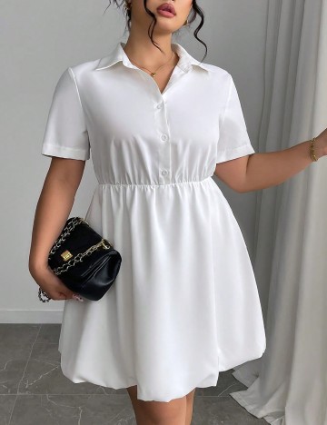 Rochie scurta SHEIN CURVE, alb
