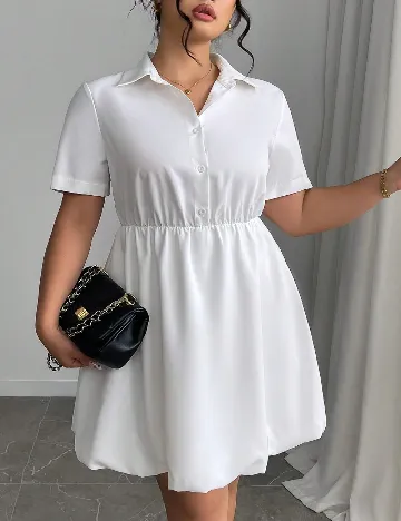 Rochie scurta SHEIN CURVE, alb
