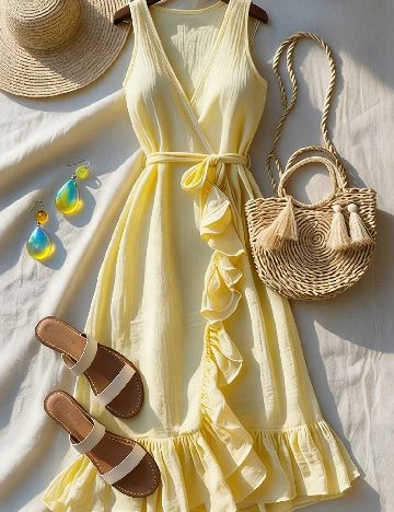 Rochie medie SHEIN, galben