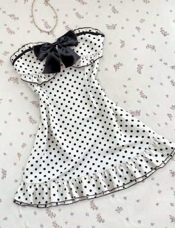 Rochie scurta SHEIN, alb/negru