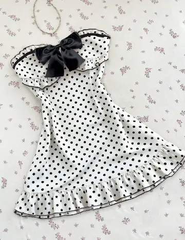 Rochie scurta SHEIN, alb/negru