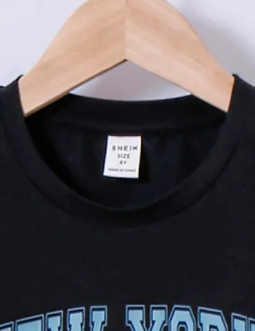 Compleu Shein Kids, albastru/negru