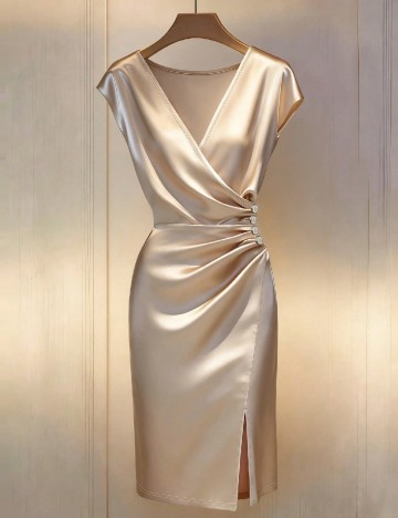 Rochie medie SHEIN, crem