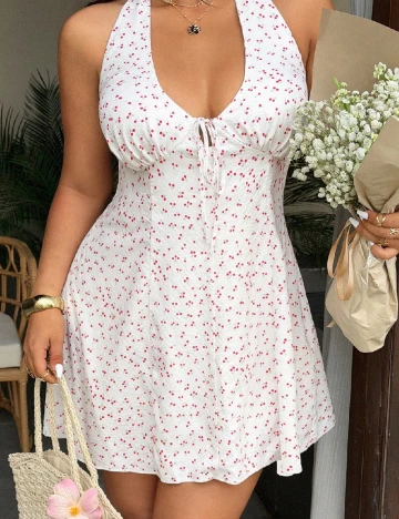 Rochie scurta SHEIN CURVE, alb