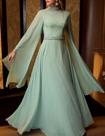 Rochie lunga MOTF, verde