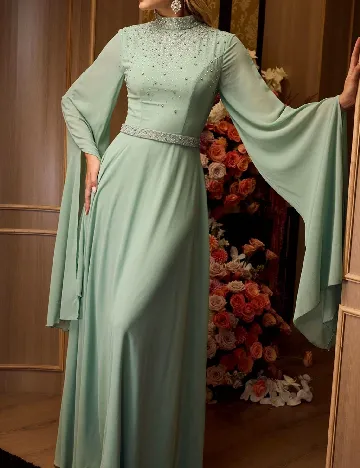 Rochie lunga MOTF, verde