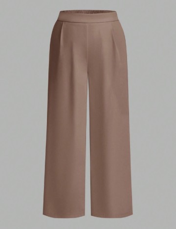 Pantaloni SHEIN CURVE, maro deschis