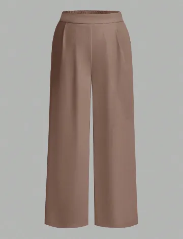 Pantaloni SHEIN CURVE, maro deschis
