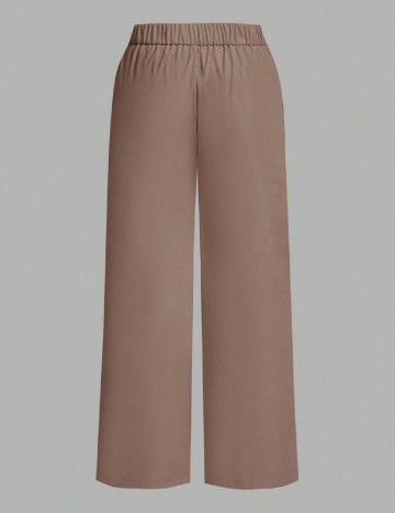 Pantaloni SHEIN CURVE, maro deschis
