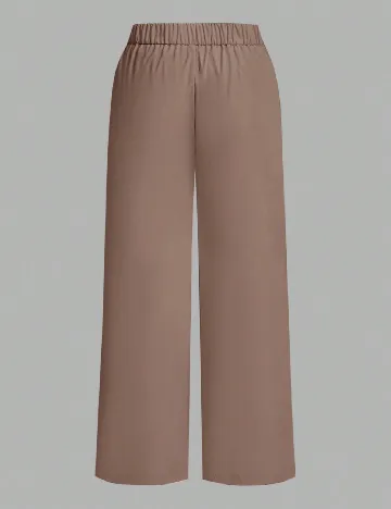Pantaloni SHEIN CURVE, maro deschis