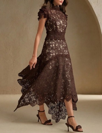 Rochie lunga Anewsta, maro
