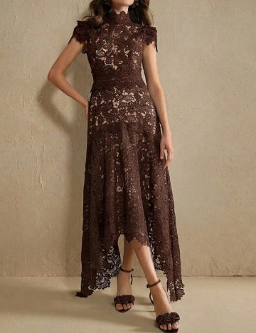 Rochie lunga Anewsta, maro