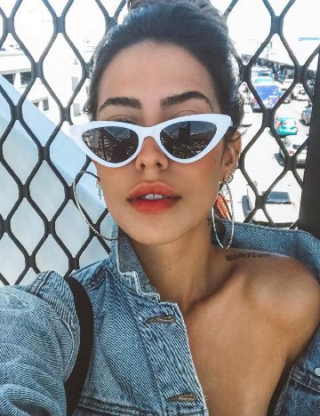 Ochelari de soare SHEIN, alb/negru