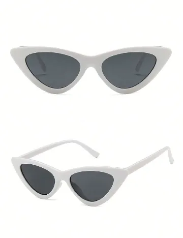 Ochelari de soare SHEIN, alb/negru