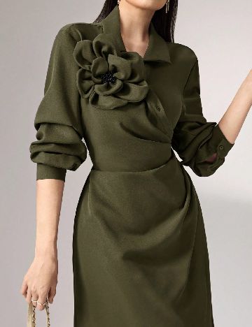 Rochie medie SHEIN, verde