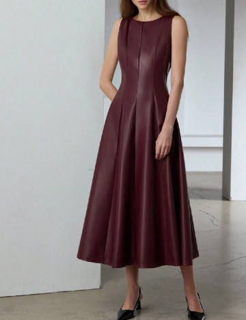 Rochie medie Aveloria, grena