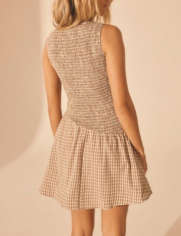 Rochie scurta Aralina, maro
