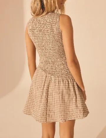 Rochie scurta Aralina, maro