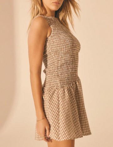 Rochie scurta Aralina, maro
