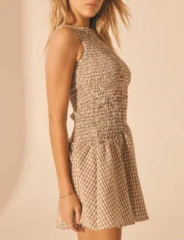 Rochie scurta Aralina, maro