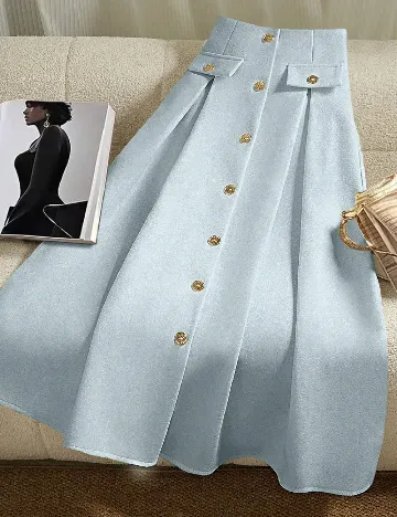 Fusta SHEIN, bleu