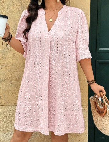 Rochie scurta SHEIN CURVE, roz