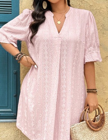 Rochie scurta SHEIN CURVE, roz