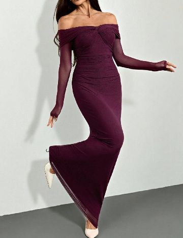Rochie lunga SHEIN, grena