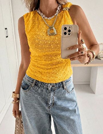 Top SHEIN, galben