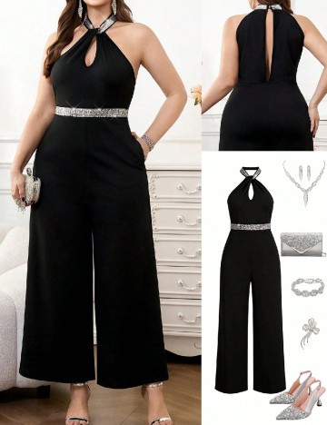 Salopeta SHEIN CURVE, negru