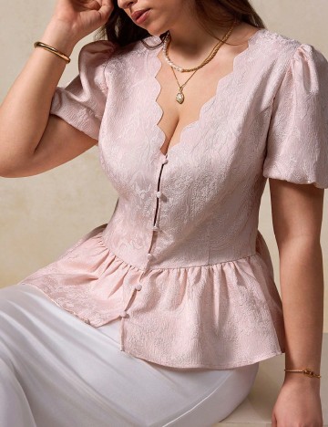 Bluza SHEIN CURVE, roz pal