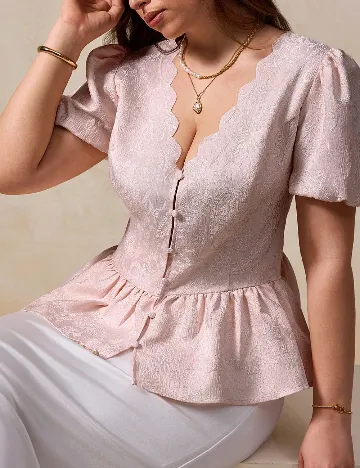 Bluza SHEIN CURVE, roz pal