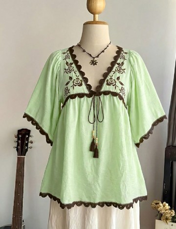 Bluza SHEIN CURVE, verde