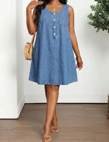 Rochie scurta SHEIN CURVE, albastru