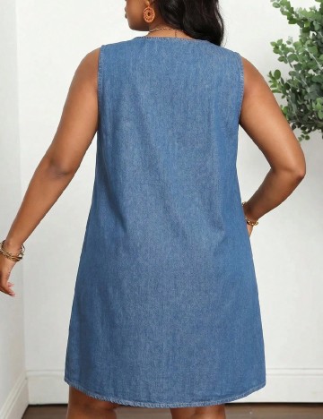 Rochie scurta SHEIN CURVE, albastru