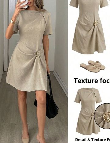 Rochie scurta SHEIN, bej