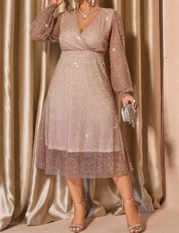 Rochie medie SHEIN CURVE, roz