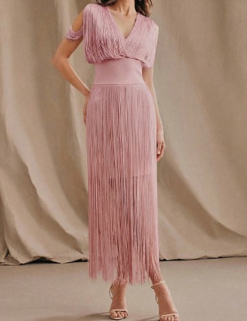 Rochie lunga Anewsta, roz