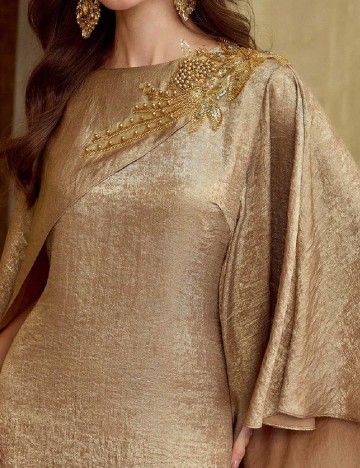 Rochie lunga Zeylah, auriu